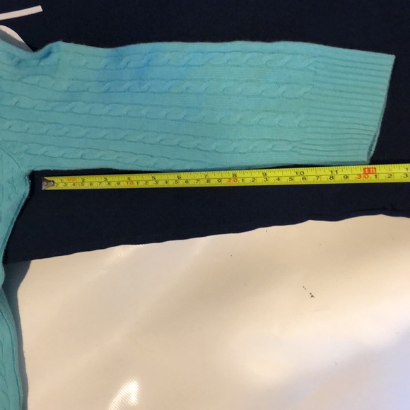 Lilly Pulitzer aqua cashmere sweater - Picture 4 of 4